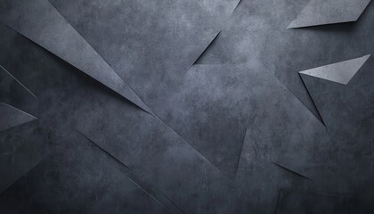 Dark Grey Abstract Geometric Background with Angular Triangles