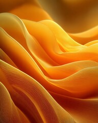 Obraz premium Golden abstract folds create a soft, flowing, textured, and dynamic background