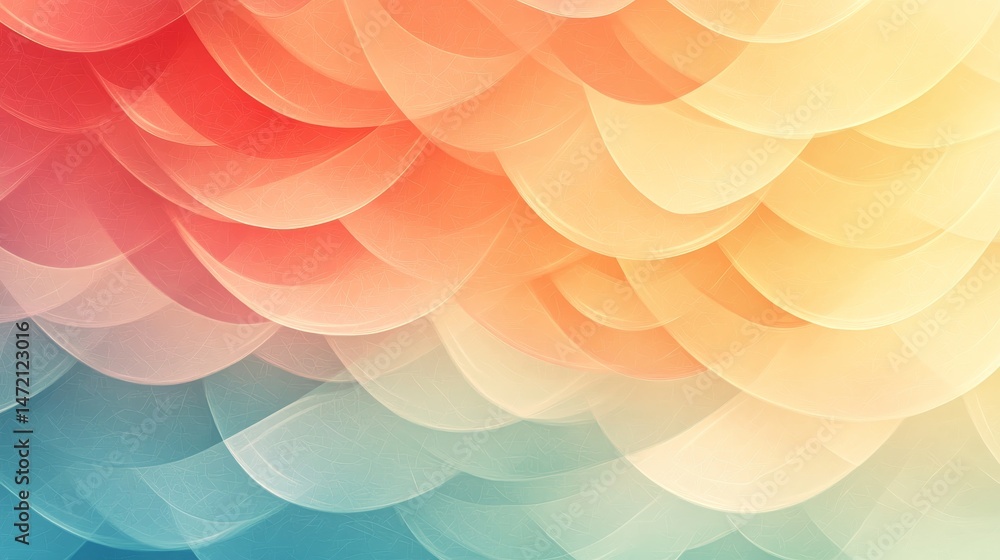 Poster abstract colorful layered shapes design background.