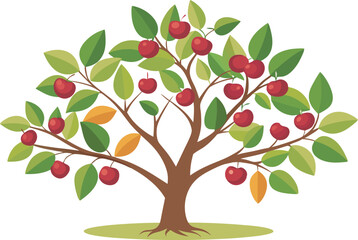 A vibrant vector art illustration showcasing delicious, ripe serviceberries with rich colors and fine details, perfect for nature, food, or botanical themes.