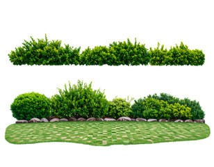 Green garden design elements