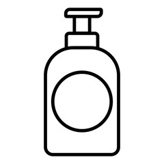 
Illustration of a black simple hair shampoo icon isolated on white background