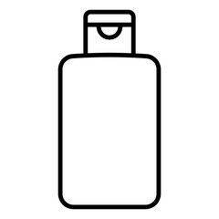 
Illustration of a black simple hair shampoo icon isolated on white background