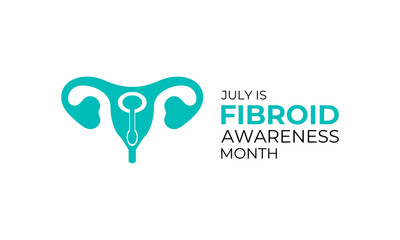 Vector graphic of Fibroids Awareness Month  banner poster design template. Conditions associated with gynecological health in women. Design for web banner, cards, prints, social media and background.
