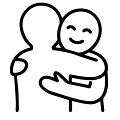 icon people hugging on white background vector
Vector icon people and professions