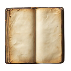 Vintage blank open notebook png