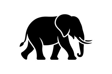 Fototapeta premium Elephant silhouette vector illustration graphic