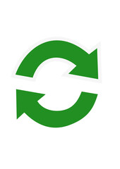 Obraz premium recycling symbol on white background