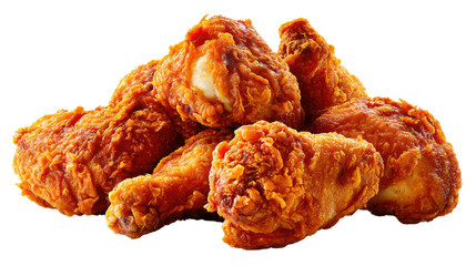 Crispy Fried Chicken: A mouthwatering close-up showcases golden-brown fried chicken pieces. perfect comfort food, texture and taste of delicious food.