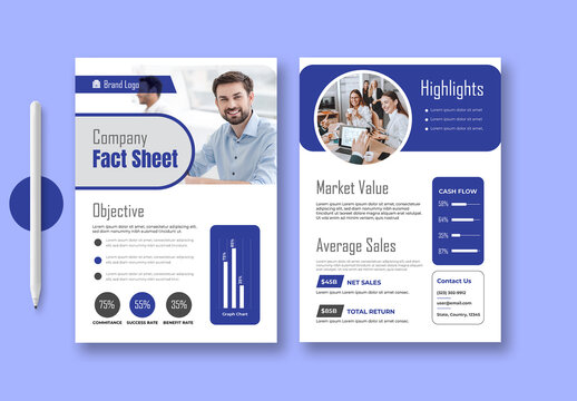 Company Fact Sheet Template Layout