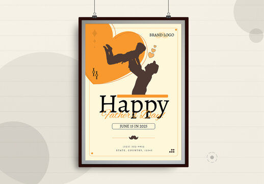 Fathers Day Poster Template Layout