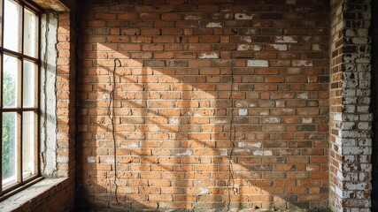 Obraz premium Aged Red Brick Wall Background Texture
