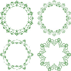 Beautiful flower art and mandala vector design