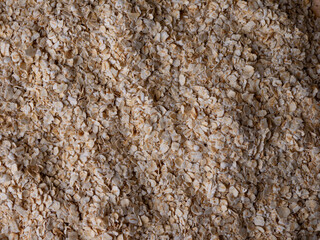 organic Instant Oatmeal or oat flakes pattern background.