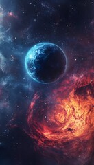 Awe-inspiring Photo of Neutron Star and Black Hole Orbiting Nebula