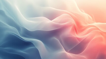 Obraz premium Abstract, soft fabric folds in pastel color gradients.