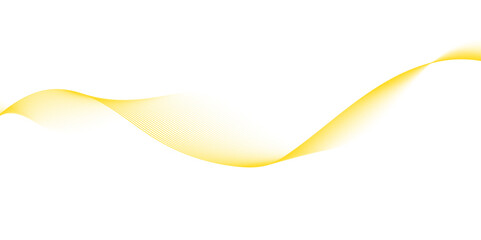 Abstract glowing golden wave lines on black horizontal background. clean and modern style with elegant curves, lines, light reflections