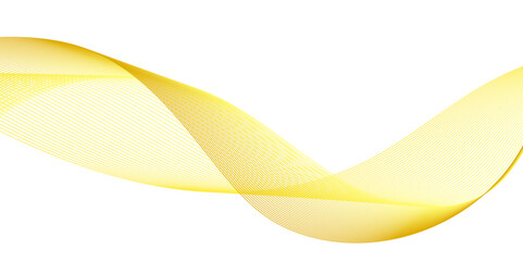 Luxury yellow golden wavy curve lines background. Digital futuristic technology concept. Gradient banner background.  Science, banner, business, poster, template, music background.