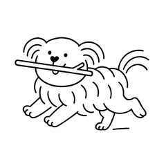 A dog and women doing yoga pose