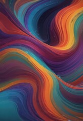 Obraz premium Abstract colorful wave pattern, dynamic curves and swirls , digital, color, seamless