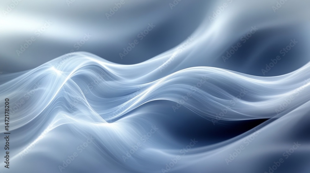 Poster abstract swirling forms of soft light and shadow.