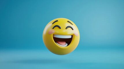 Animated icon of a laughing emoji bouncing