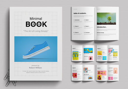 Minimal Book Cover Design Template Layout