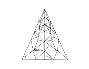 Geometric abstract pyramid