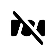 Obraz premium Illustration of a black no dry cleaning symbol with a bold diagonal line across the garment icon