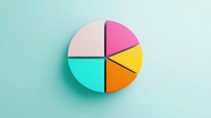 Animated icon of a pie chart with color segments