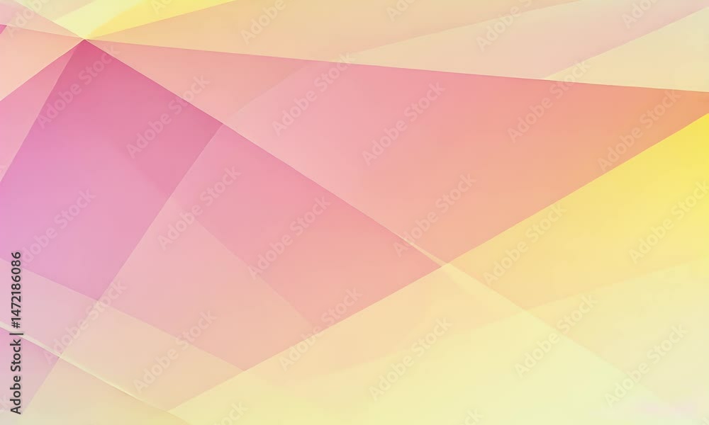 Aufkleber abstract geometric composition in pastel hues featuring dynamic lines and soft gradient blends