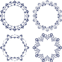 Beautiful flower art and mandala vector design