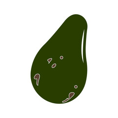 Simple Avocado Fruit Illustration