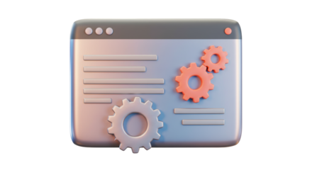 Isolated Website Settings Interface with Gears