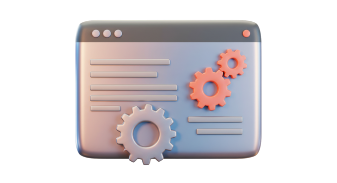 Isolated Website Settings Interface with Gears