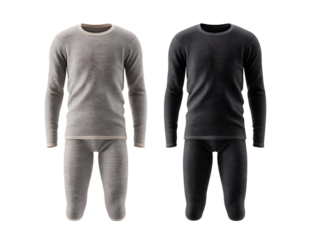 Warm and cozy thermal underwear sets for winter.