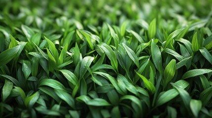 Fototapeta premium Close-up of vibrant green foliage, lush plants