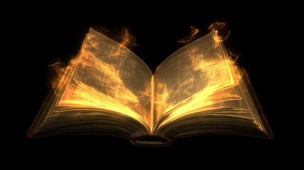 Animated icon of an open book flipping pages