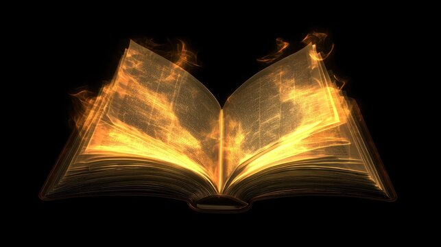 Animated icon of an open book flipping pages