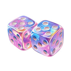 Two dice Isolated on White Background