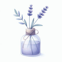 Soft Hues of Lavender lavender isolated watercolor vector illustration svg
