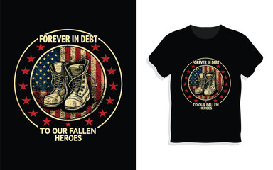 T-Shirt MockapVeteran's Memorial Day US Army American TShirt Design