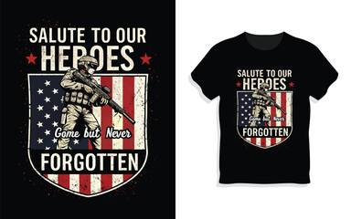 T-Shirt MockapVeteran's Memorial Day US Army American TShirt Design