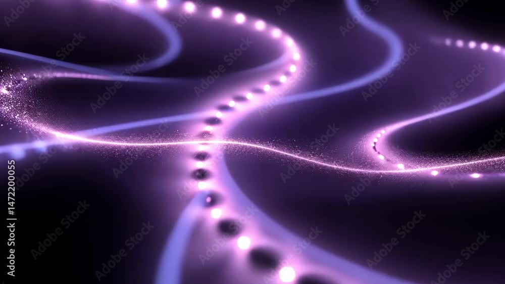 Poster mesmerizing abstract design glowing purple orbs and flowing lines create stunning visuals