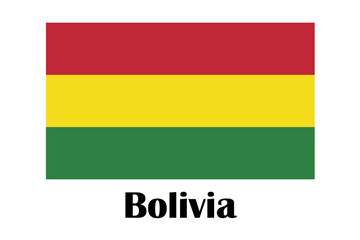 Bolivia flag. Sovereign state flag of Bolivia