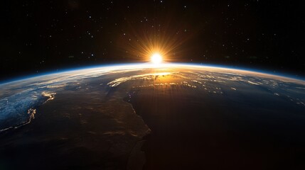 Stunning Sunrise Over Earth From Space