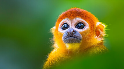 Fototapeta premium Close-up of a young monkey