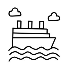 icon vector sea ship