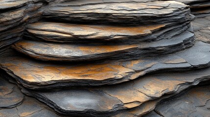 Jagged rock surfaces adorned with intricate, natural etchings formed through ages of weathering. Coastal cliffs, geological wonder.