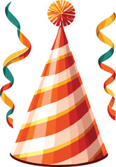Party hat with confetti
